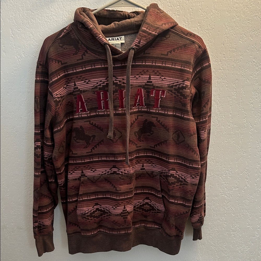 39. Ariat Southwestern-Style Hoodie in Brown and Rust Tones